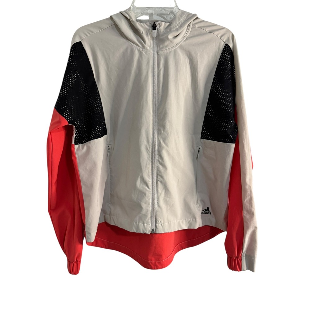 Adidas Womens Hooded Windbreaker‎ Jacket Colorblock Running Athletic Small